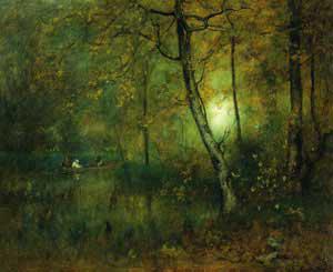 George Inness Pool in the Woods oil painting image